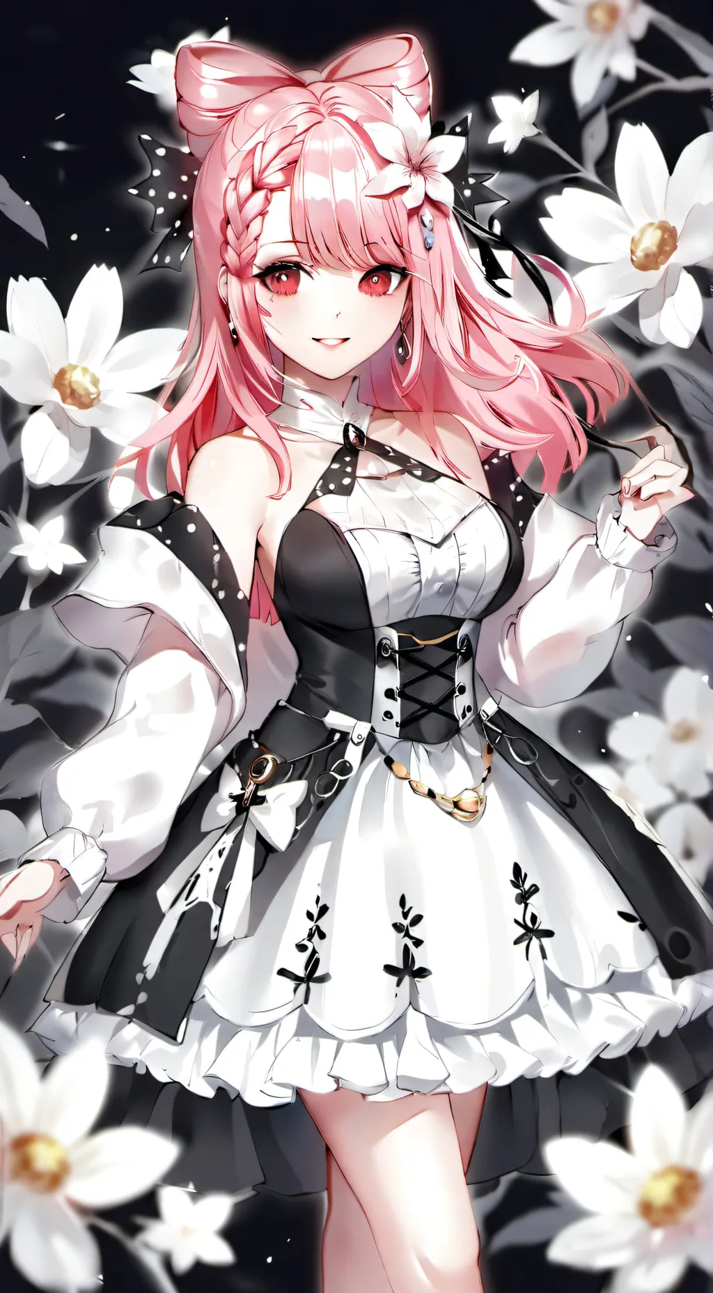 ai character: anime cuti pie background