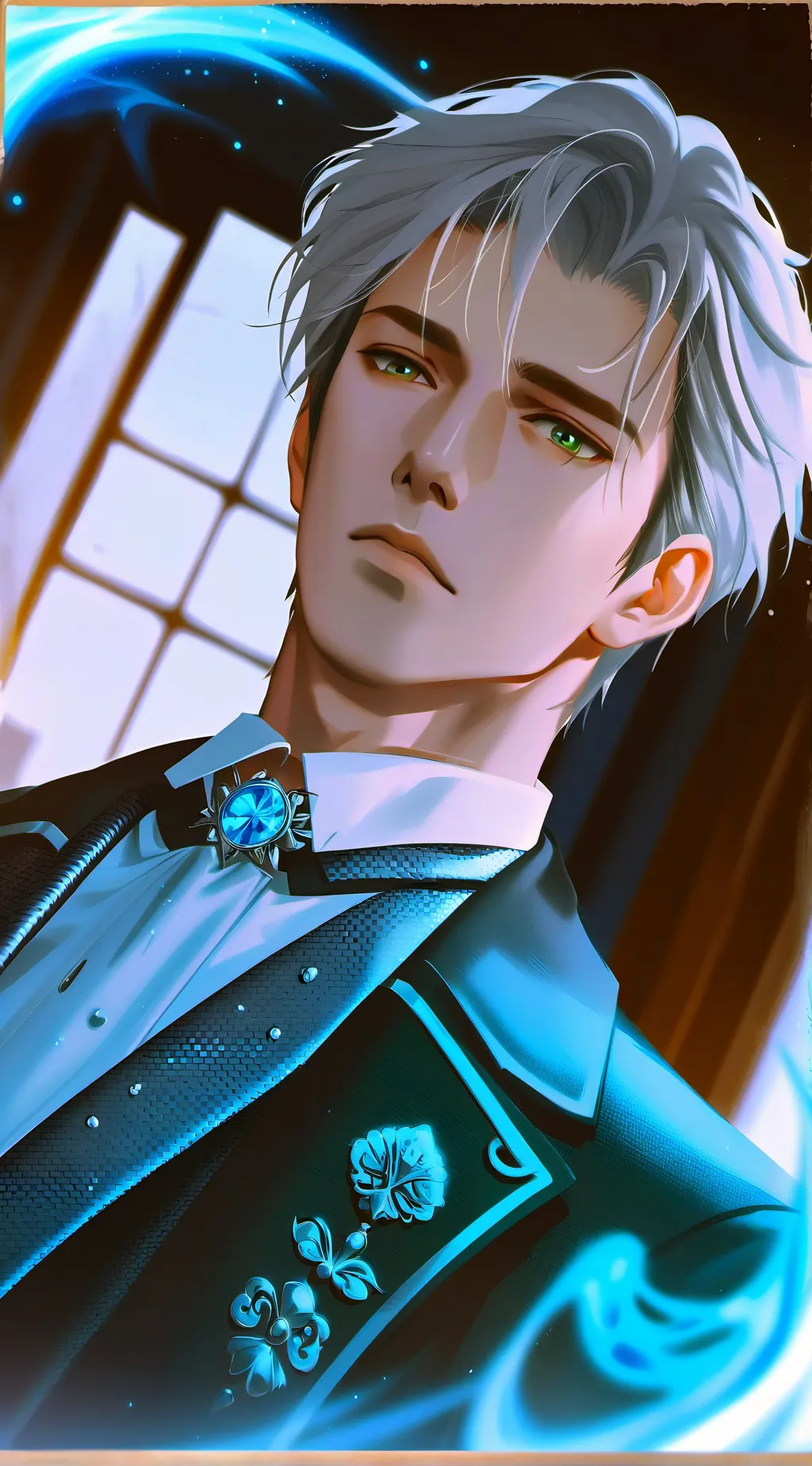 ai character: Icy Adversary background