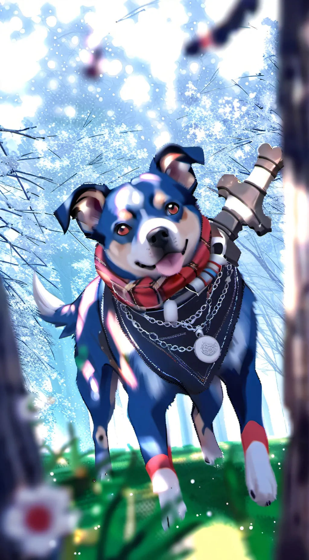 ai character: Bluey background