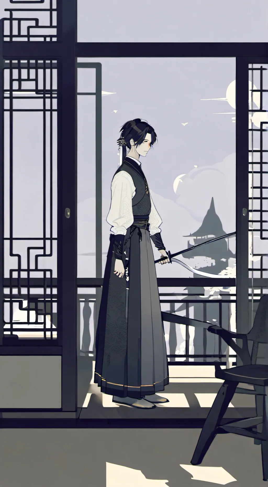 ai character: Vee is pregnant  background