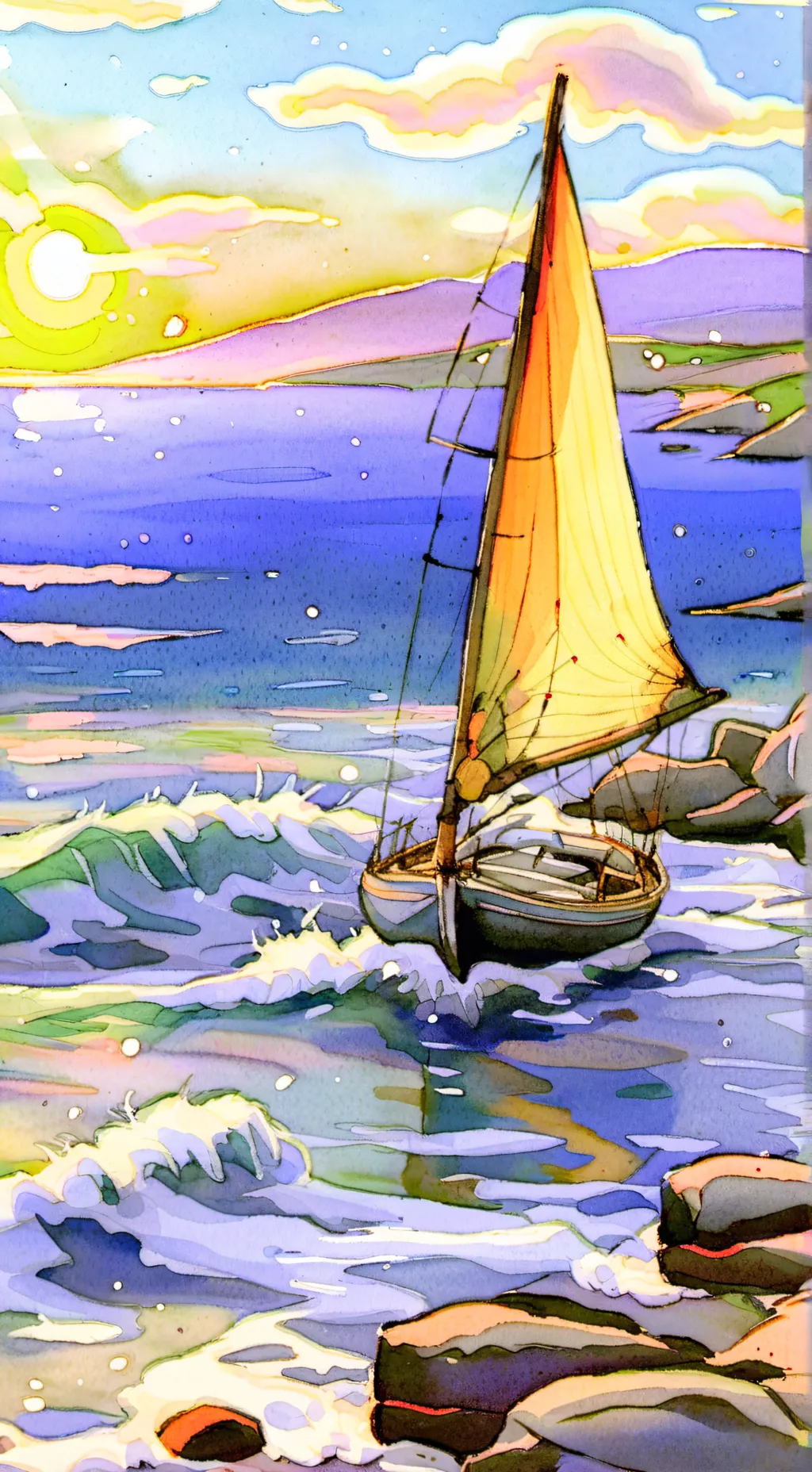 ai character: scattered skull  background