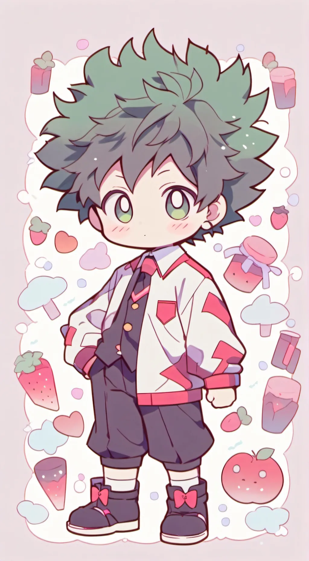 ai character: Deku as a kid?! background