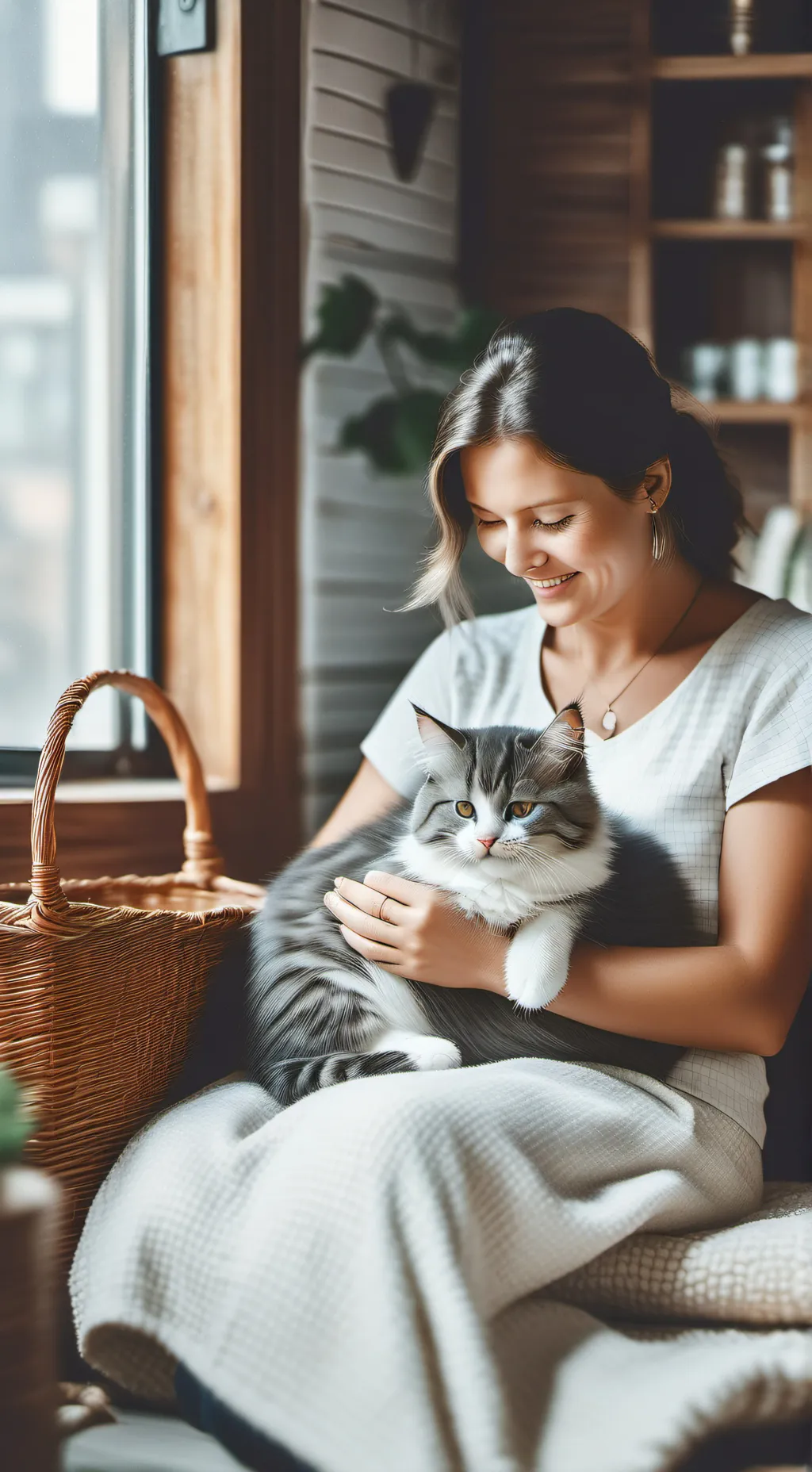 ai character: cat is pregnant background