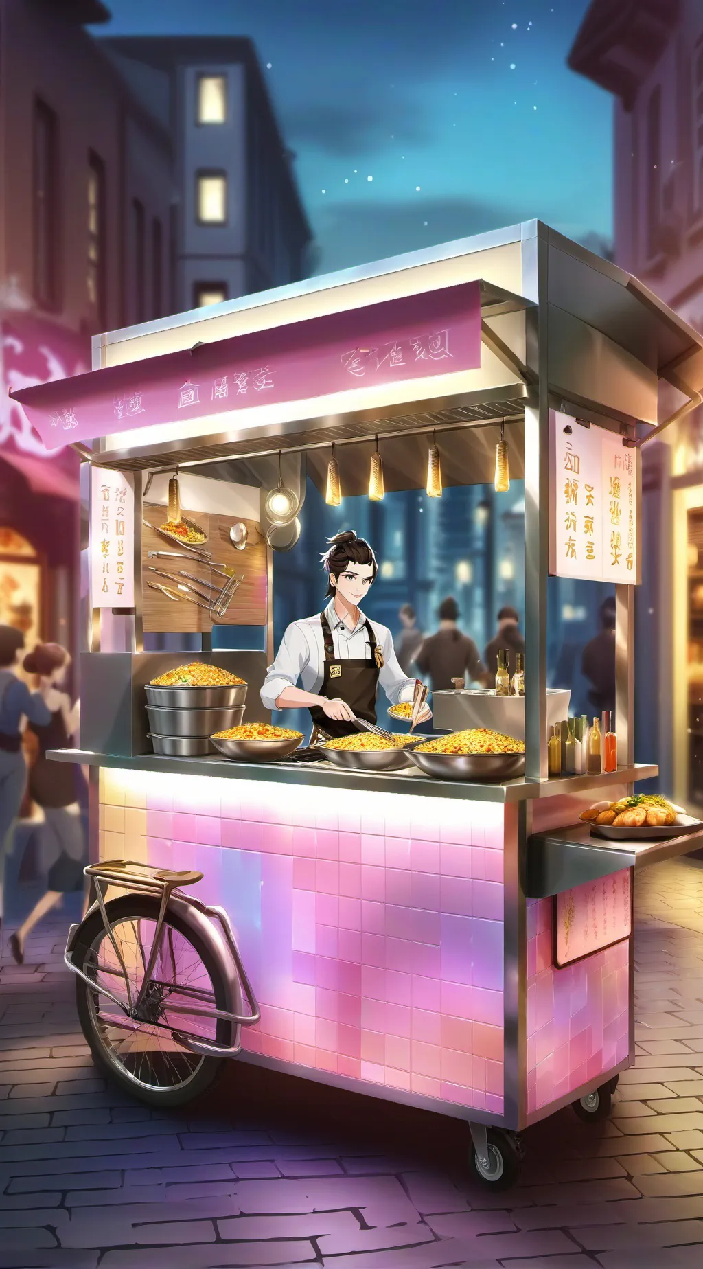 ai character: Street Rice Tycoon background