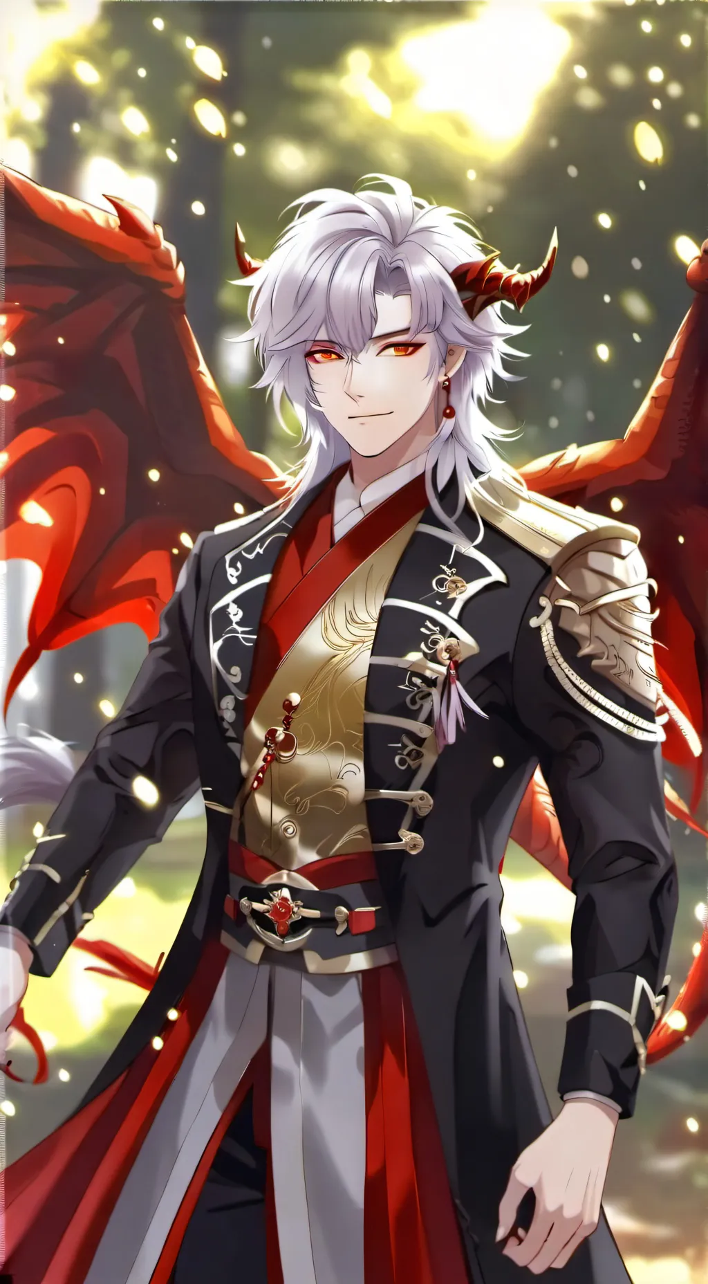 ai character: MHA dragonoid background