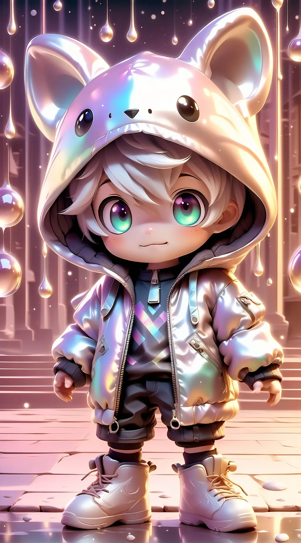 ai character: very cute kid background