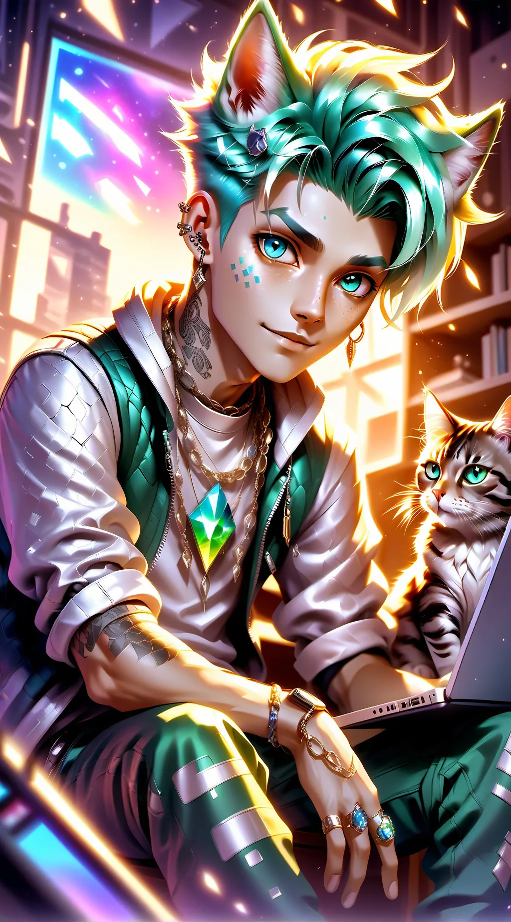 ai character: PixelMew background