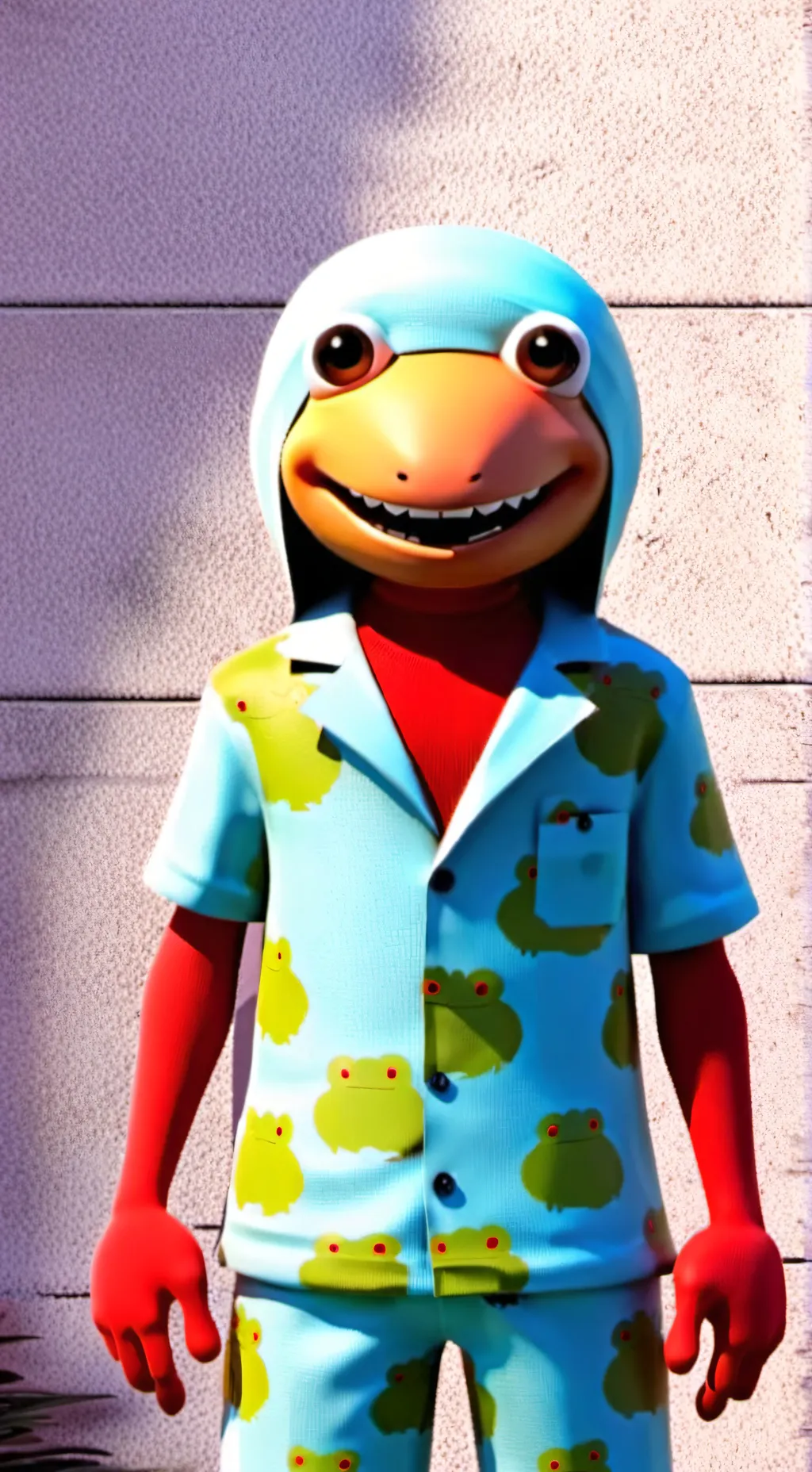 ai character: froggy error background