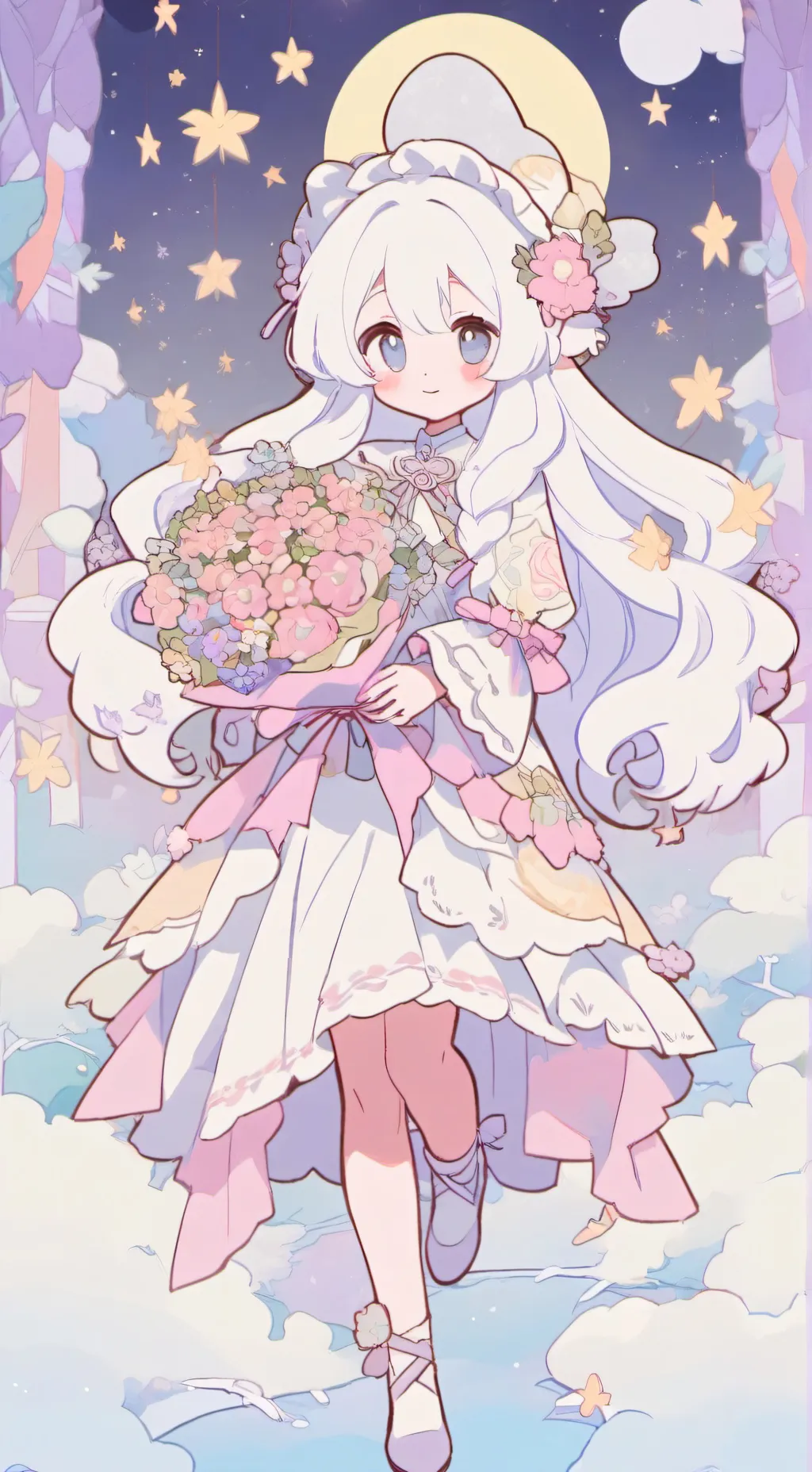 ai character: Лунния 🌙🫧 background