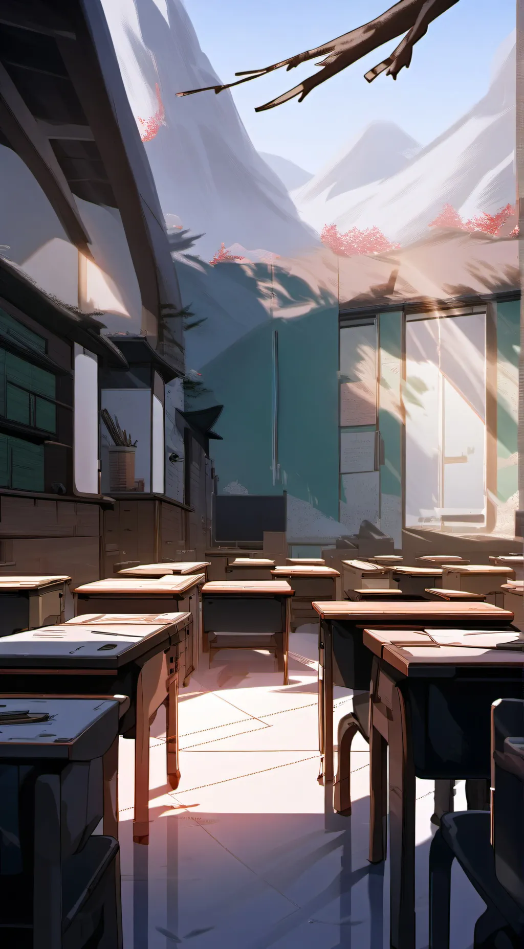 ai character: MHA CLASSROOM background