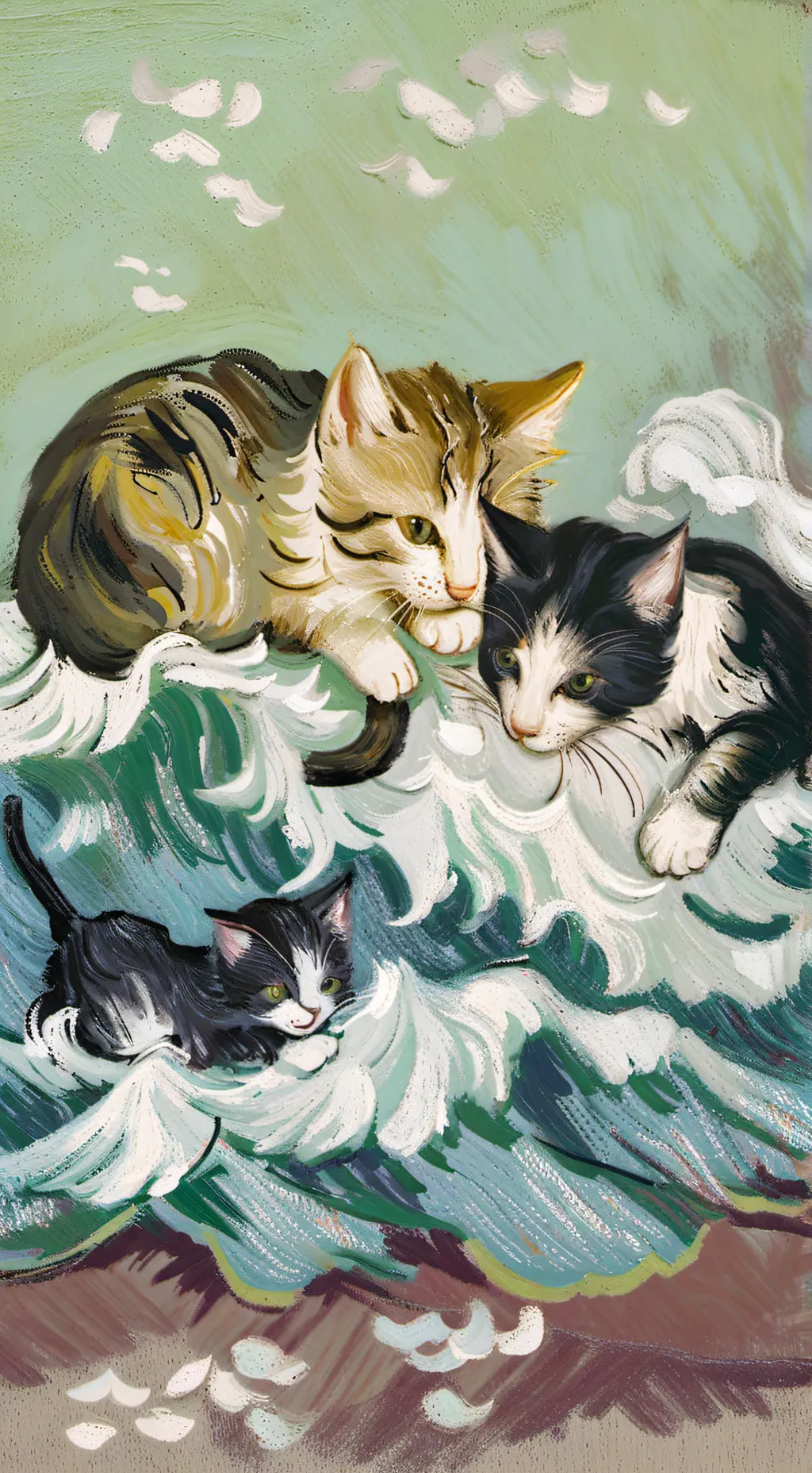 ai character: mama cat background