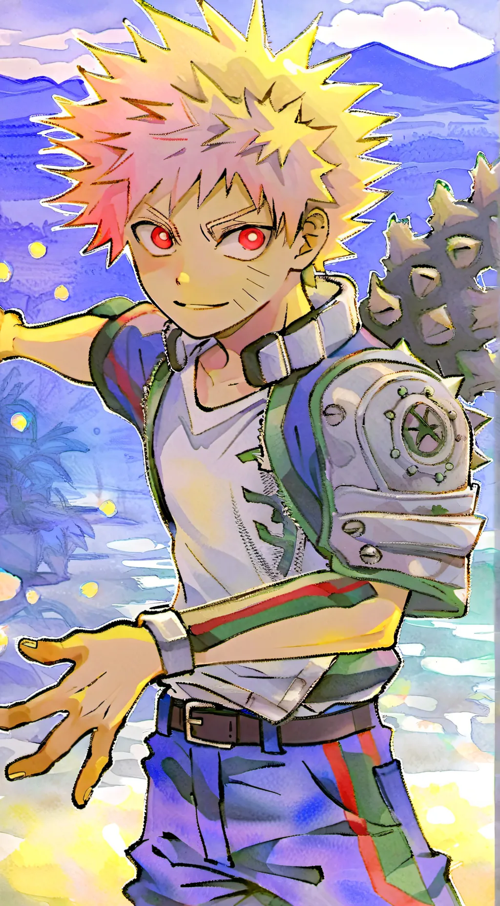 ai character: Katsuki Bakugo background