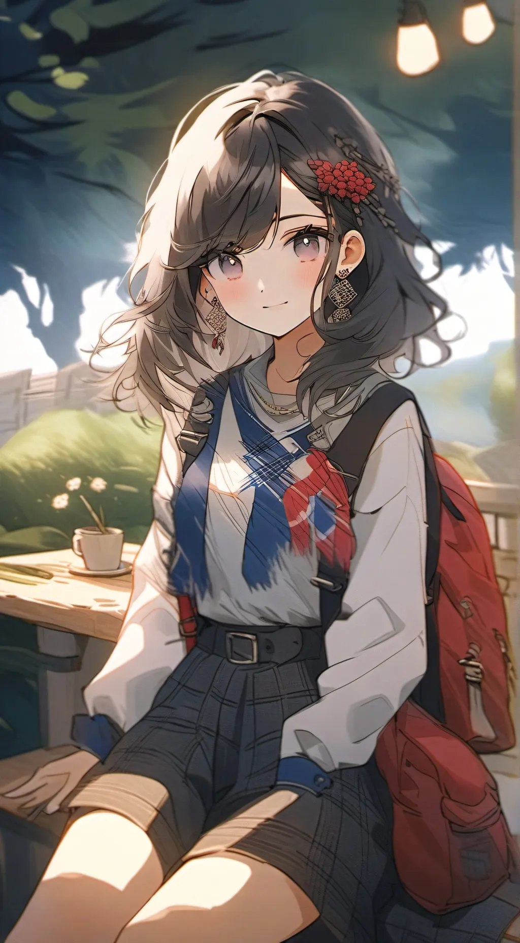 ai character: Amalia.  background