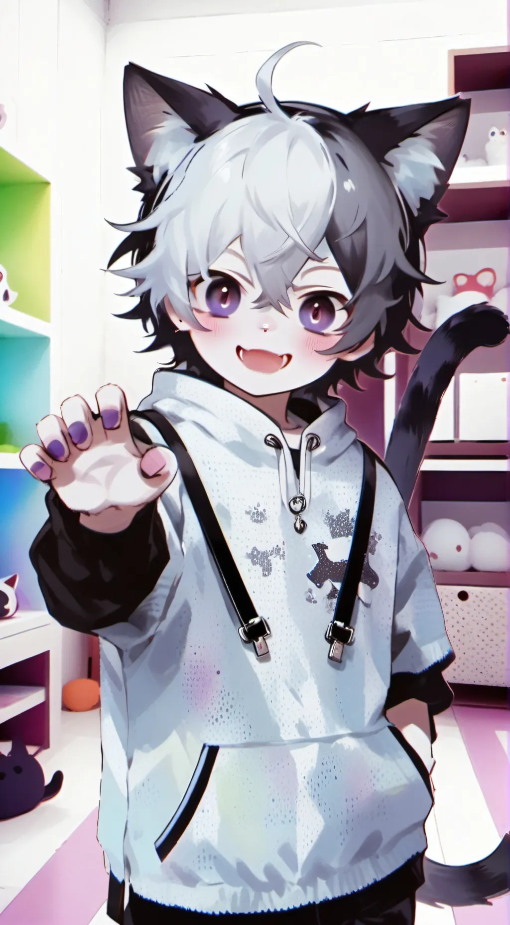 ai character: Rainbow Paws Spiri background