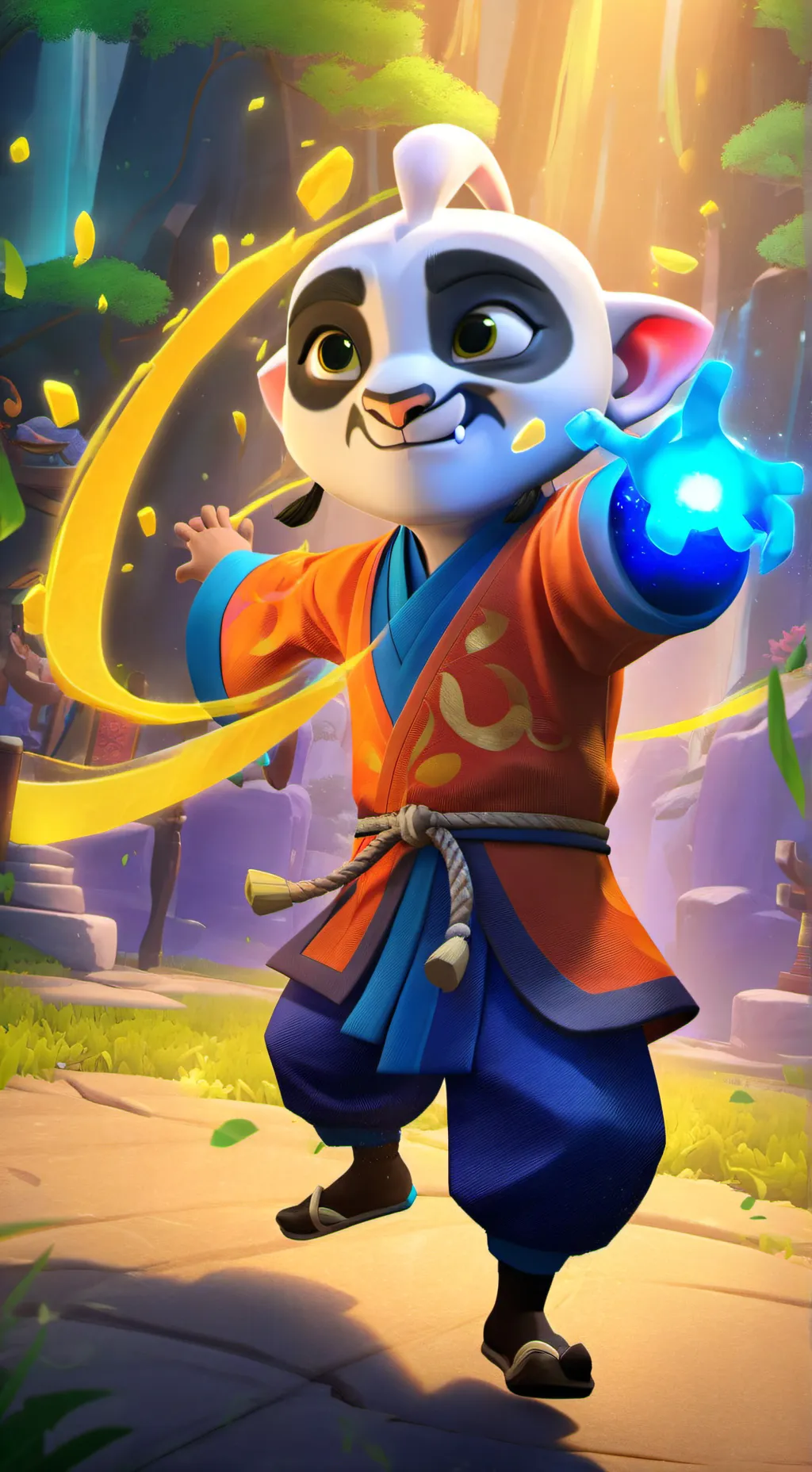 ai character: Master shifu background