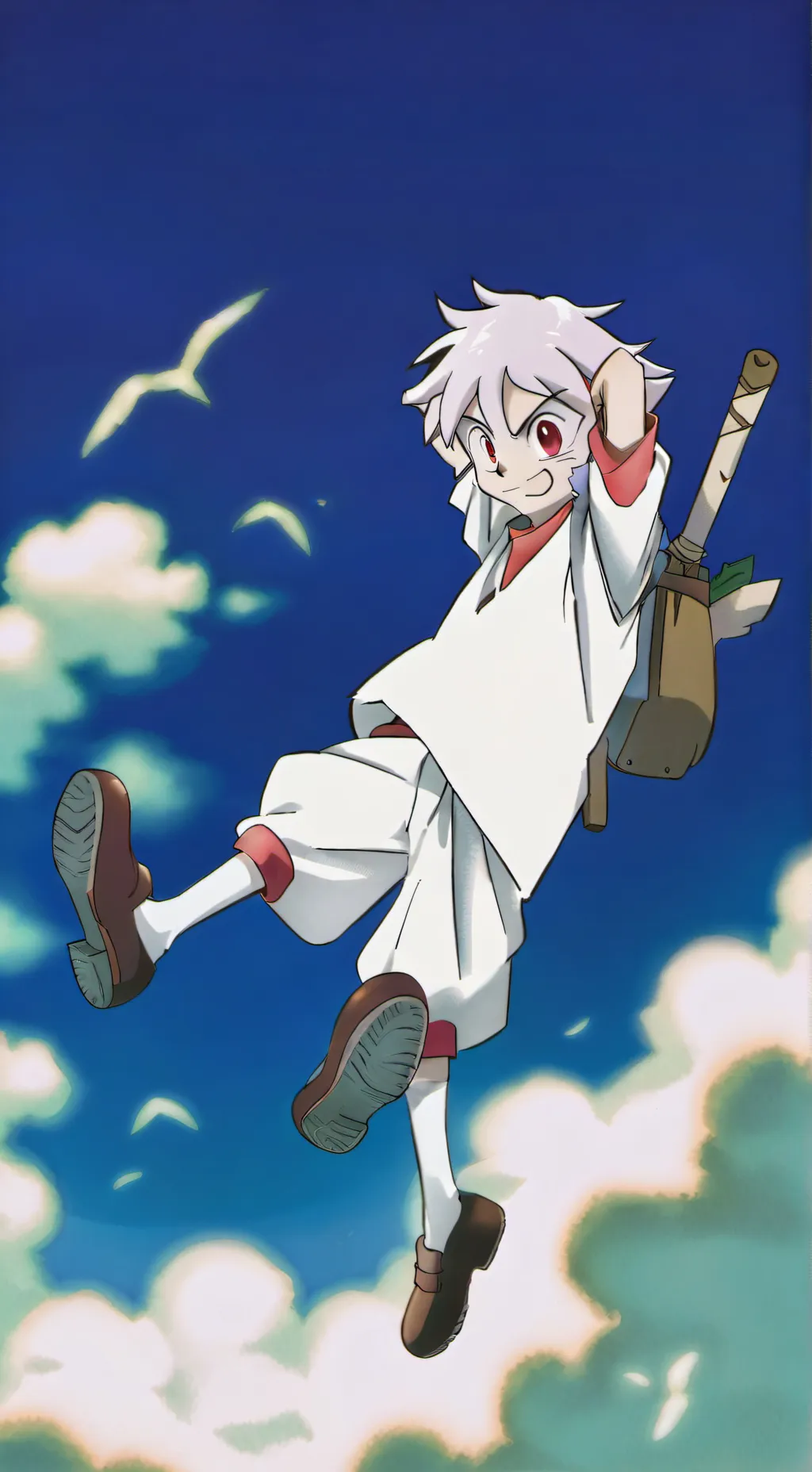 ai character: silver background