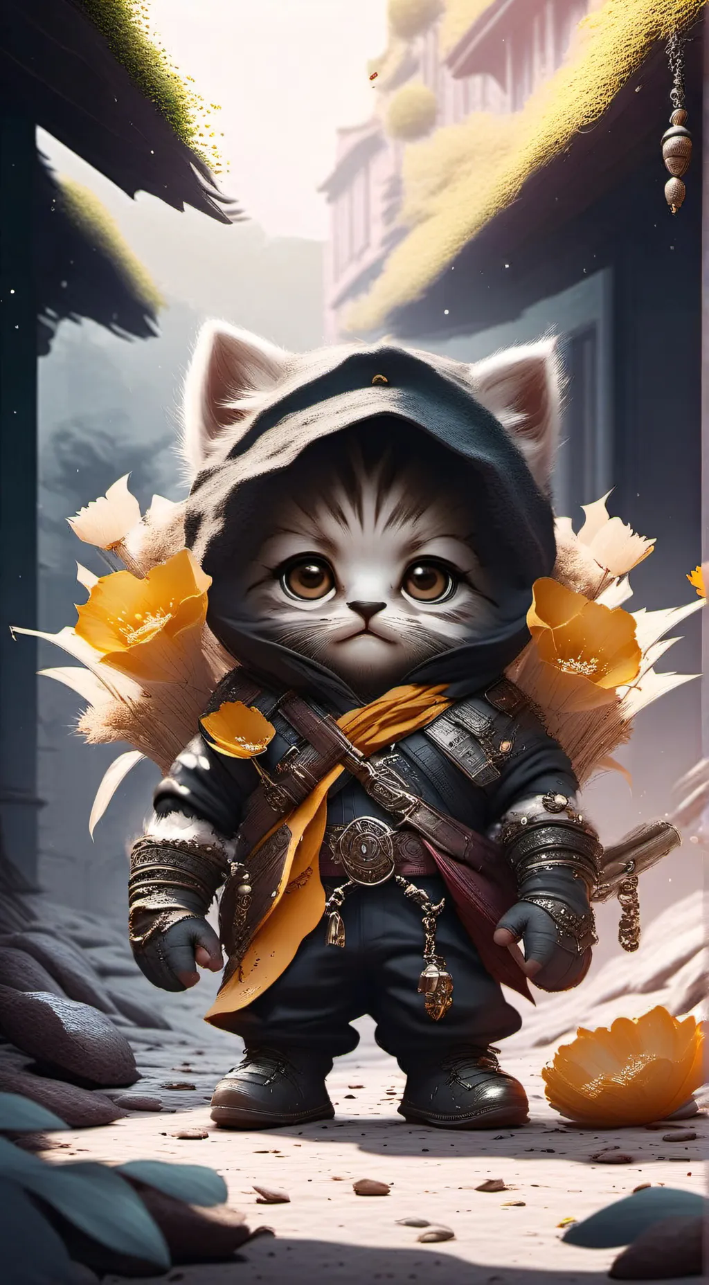 ai character: gatito background