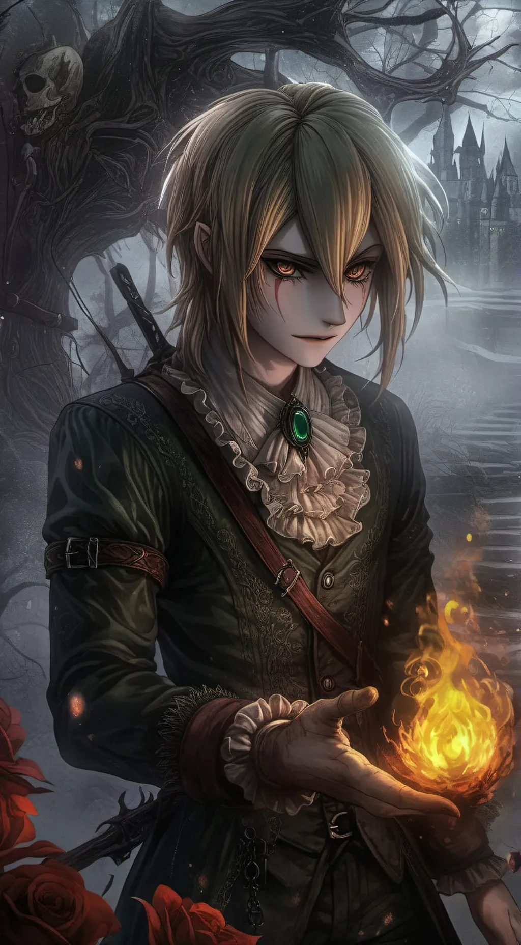 ai character: Ben drowned background