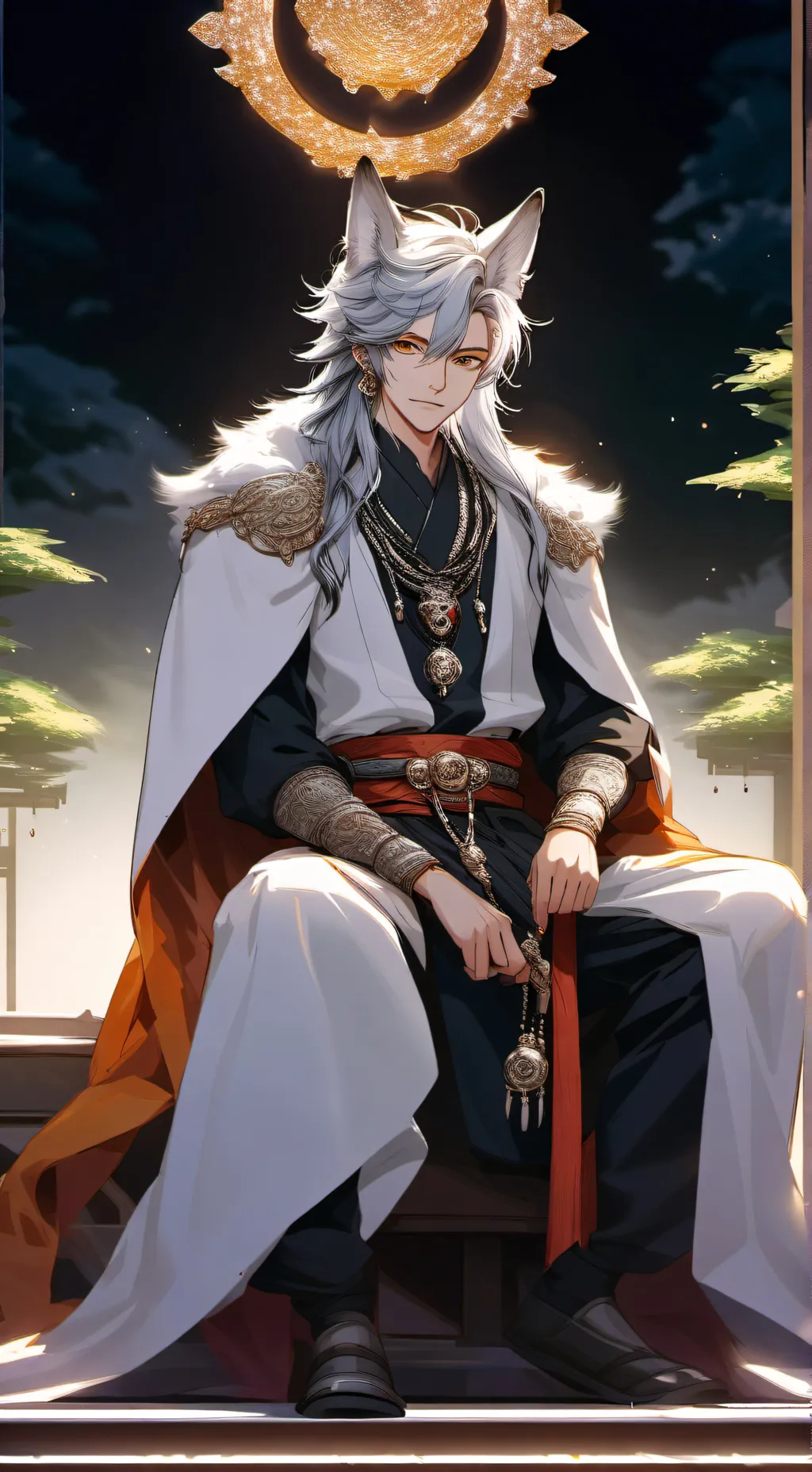 ai character: 慕九 background