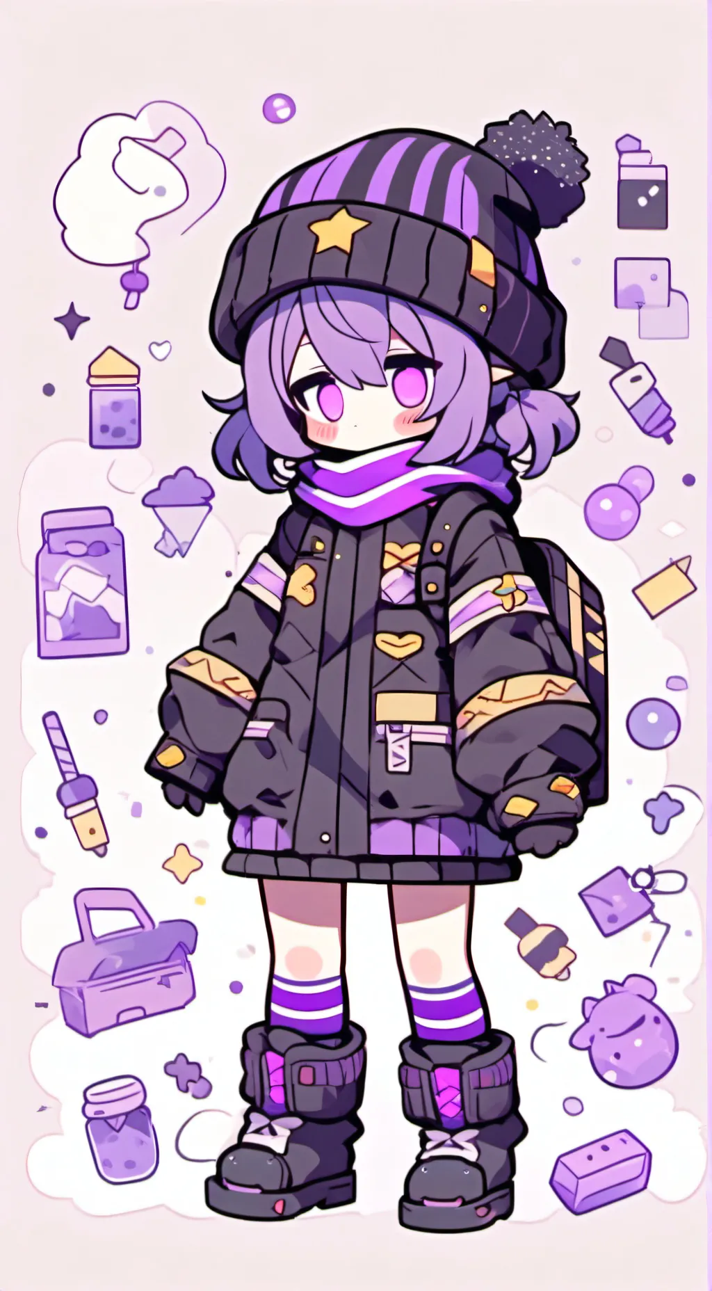 ai character: Uzi background