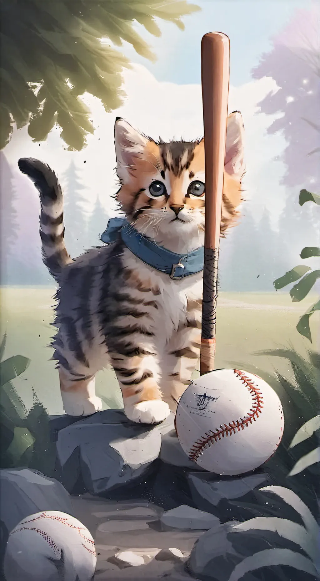 ai character: bad baby kitten background