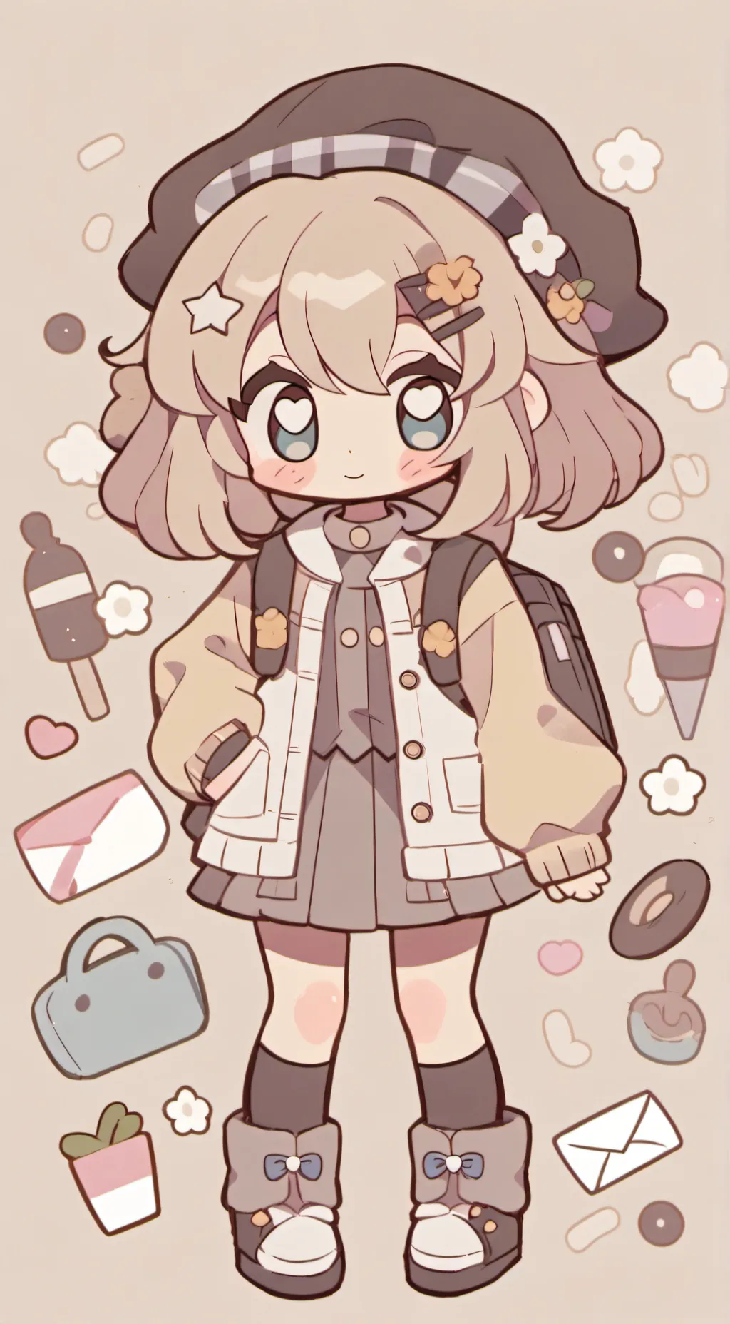 ai character: Chica de Secundari background