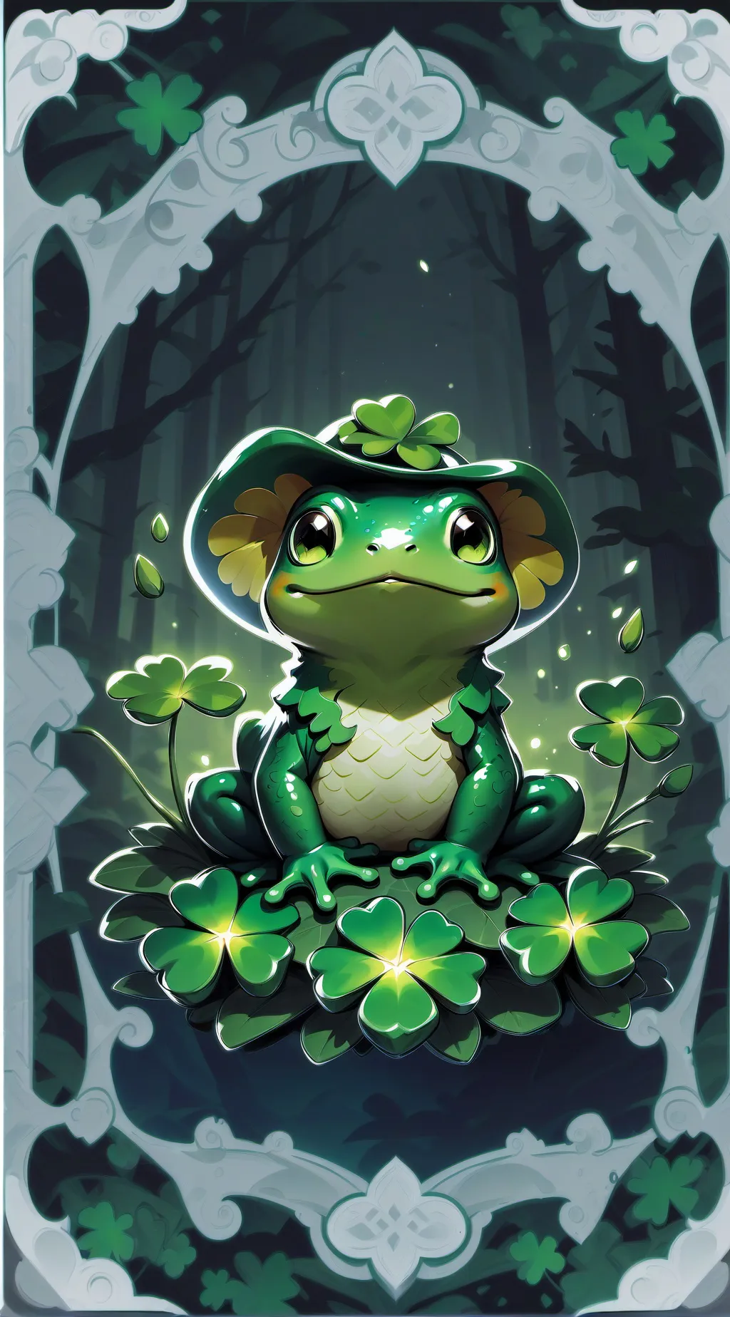ai character: Ms.ribbit background