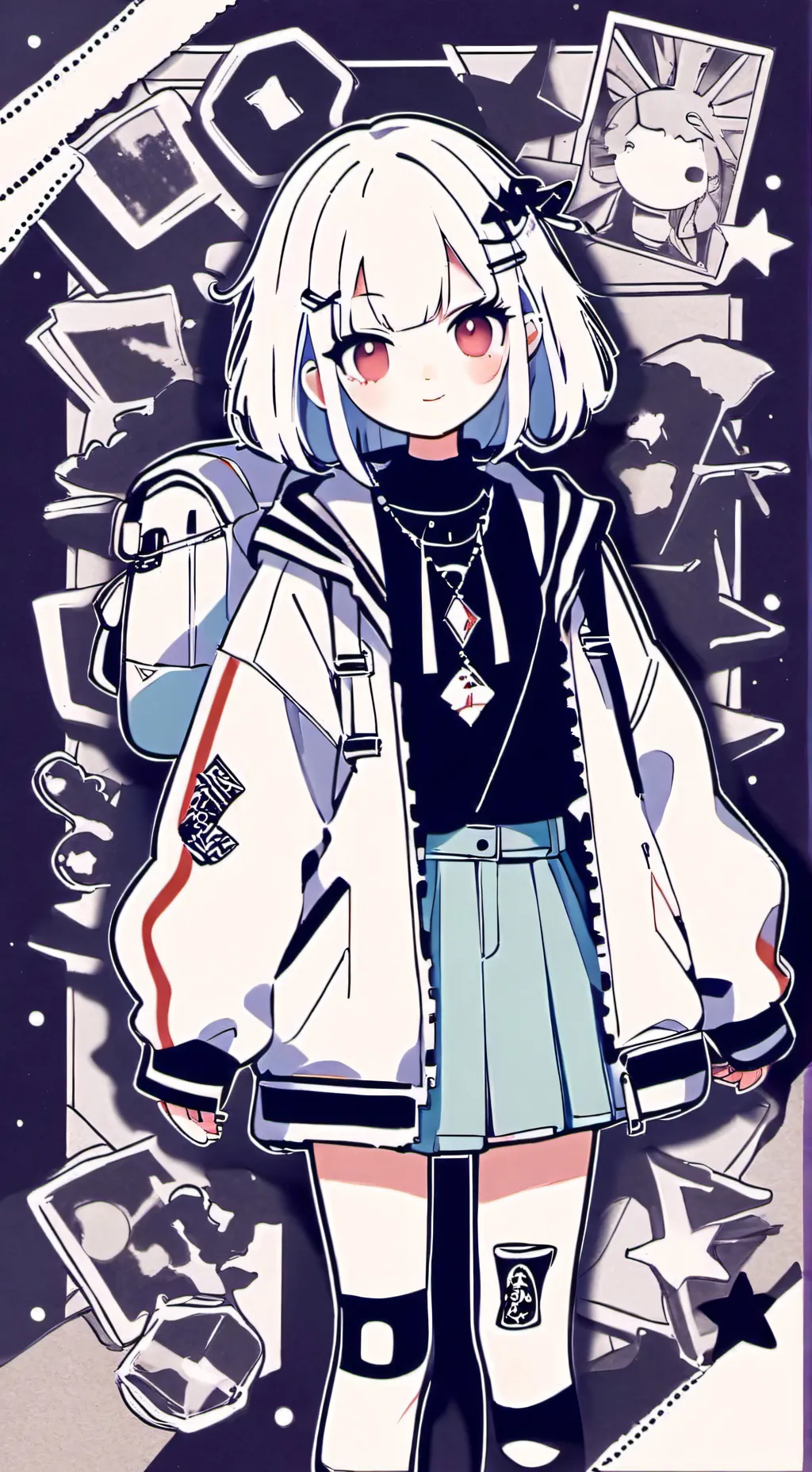 ai character: MHA MINETA😦 background