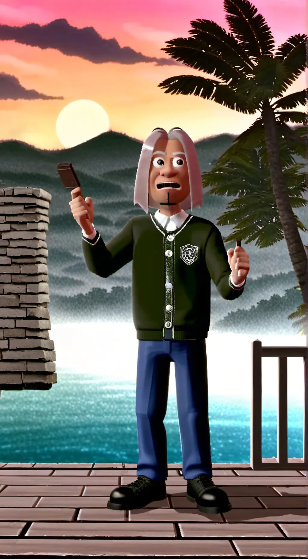 ai character: queen never cry  background