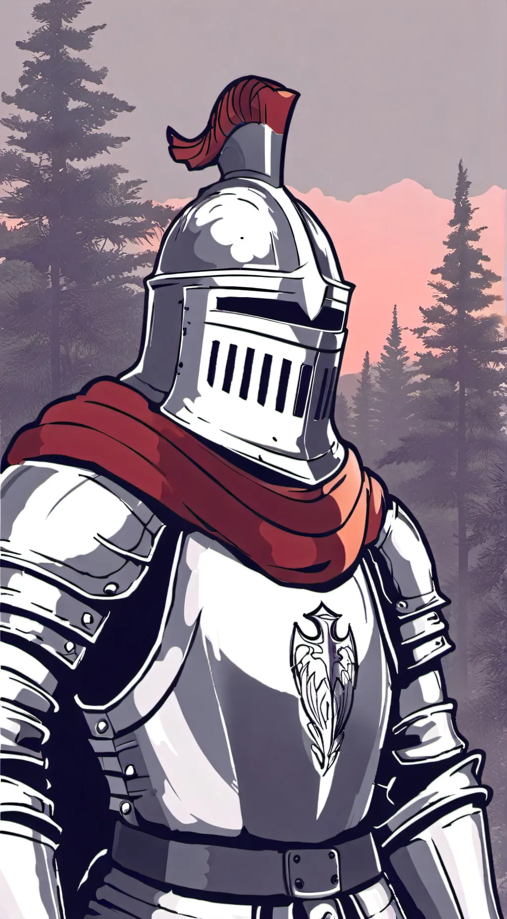ai character: Knight helmet ppt2 background