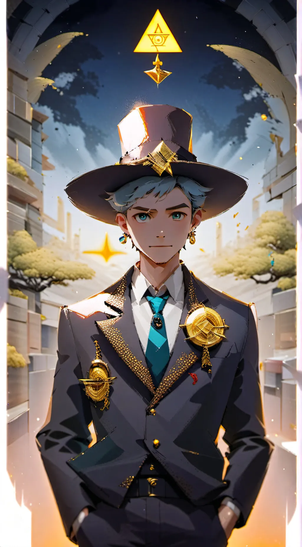 ai character: Gravity falls  background