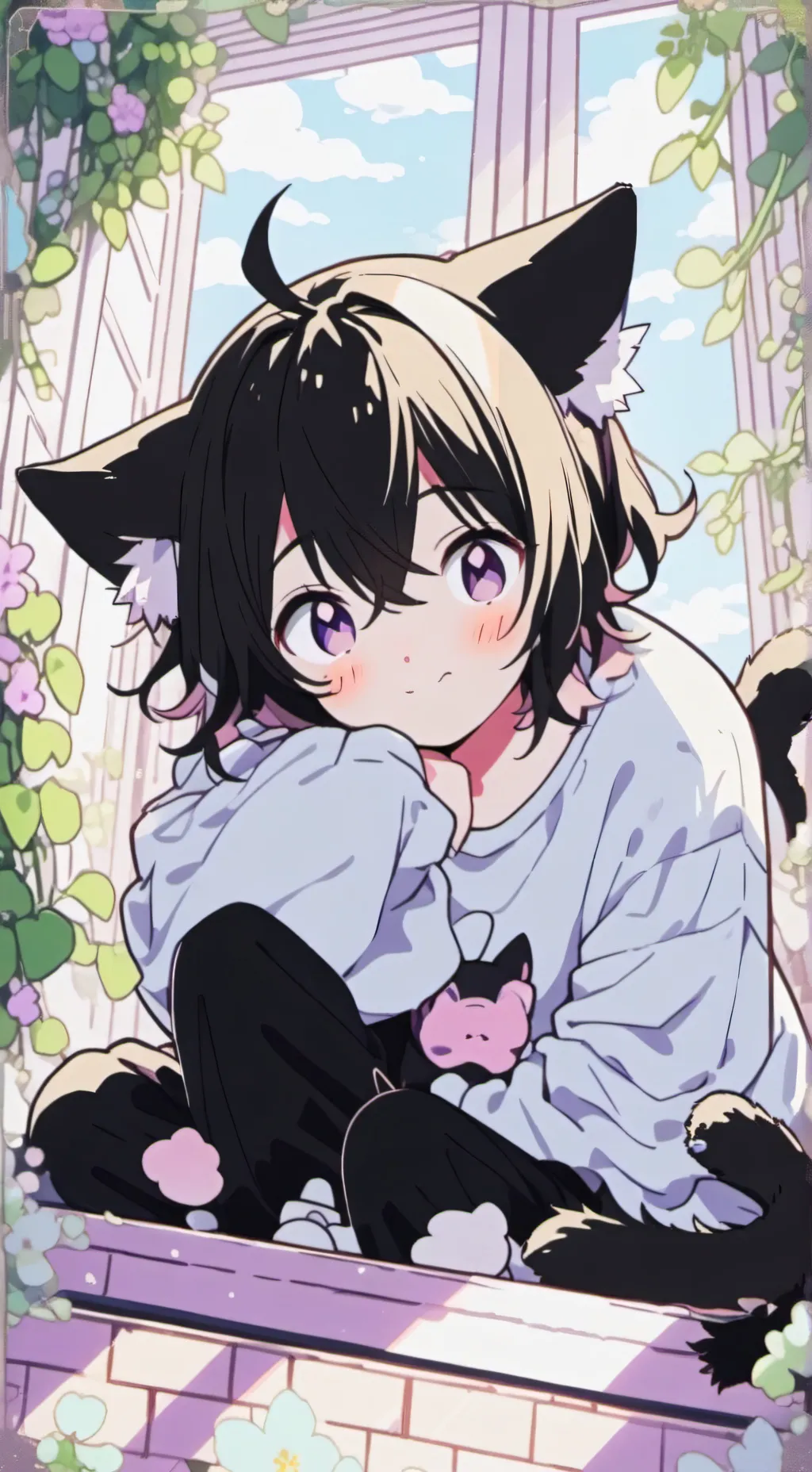 ai character: Korean Tortie Spir background