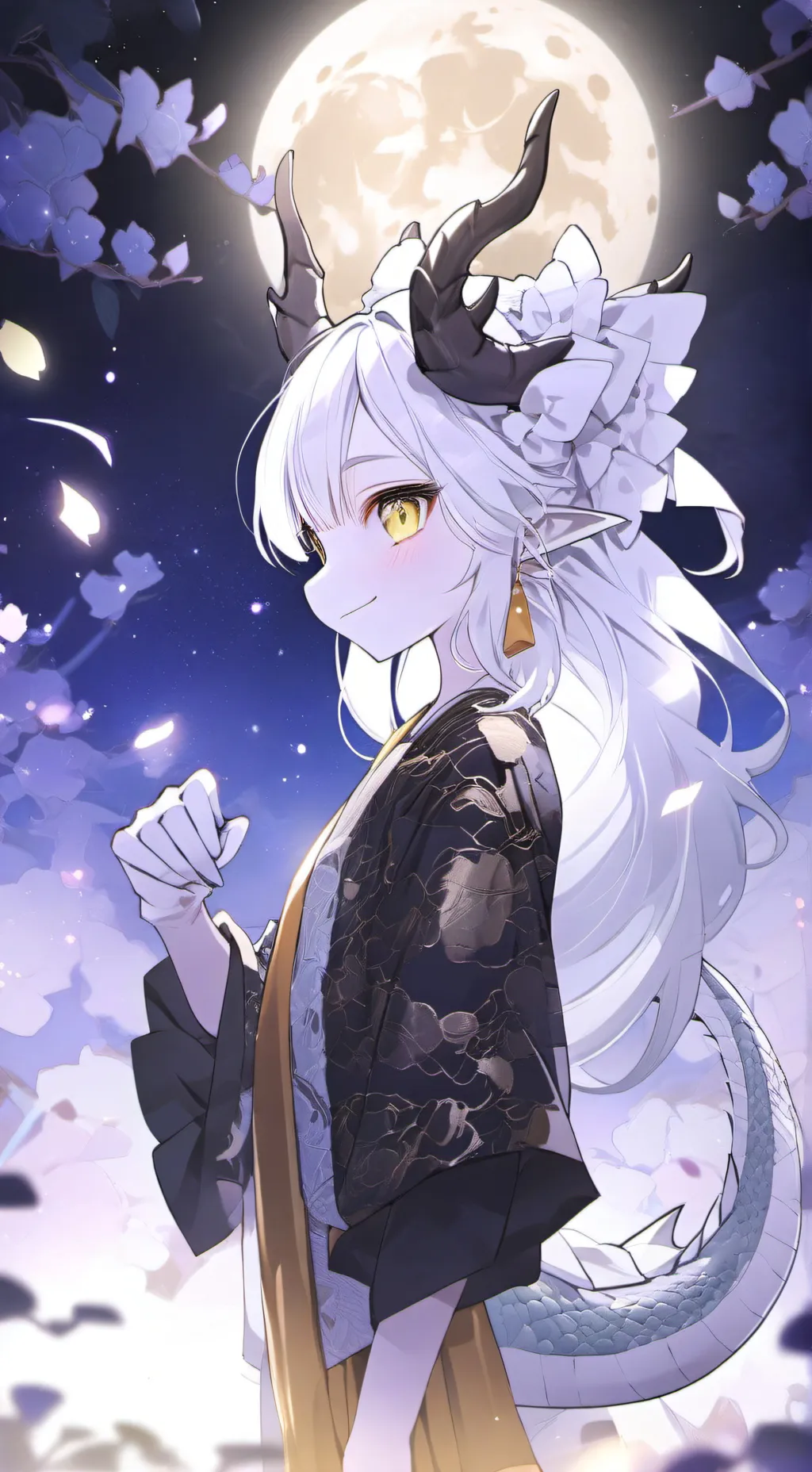 ai character: Golden Draconoodle background