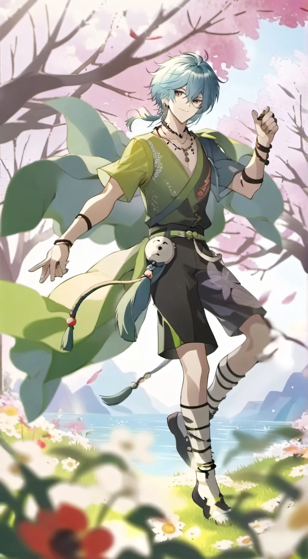 ai character: 益Gojo + Geto益 background