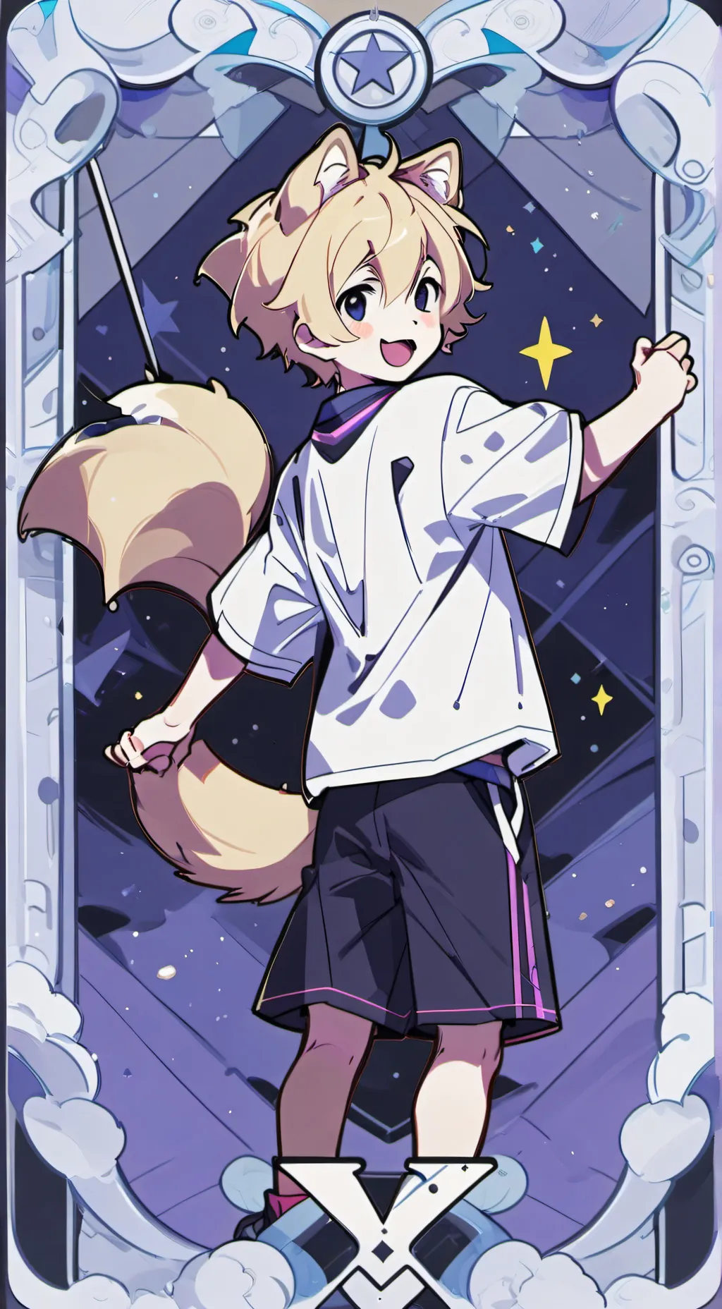 ai character: Furry Golden Paws background