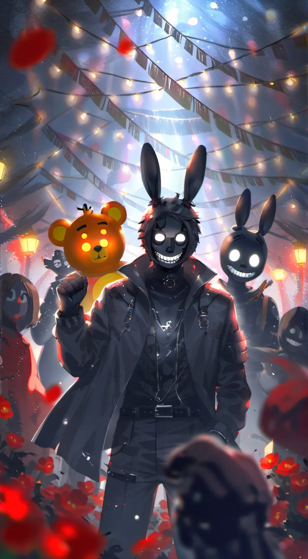 ai character: mha x fnaf background