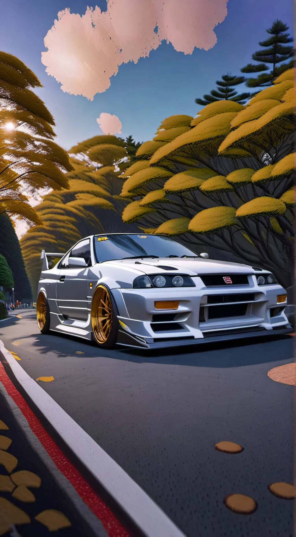 ai character: Nissan GTR R34 background