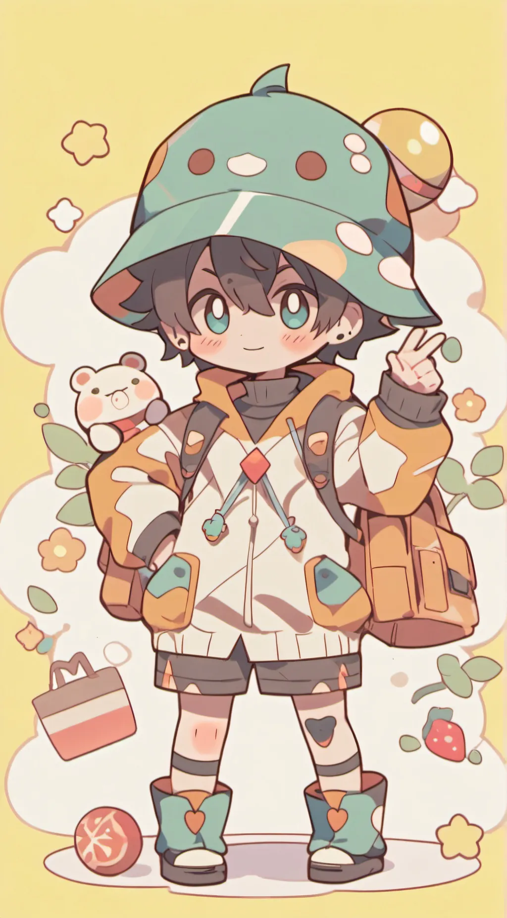 ai character: frogg background