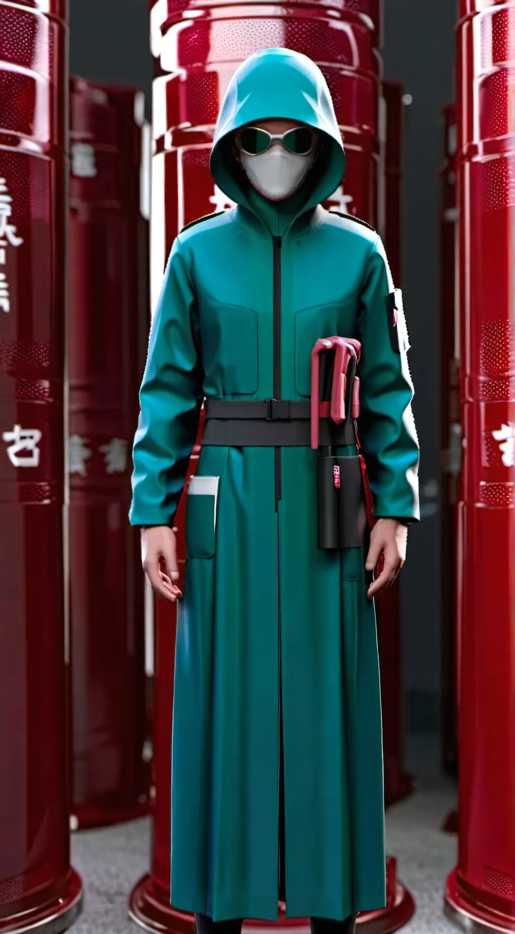 ai character: swuid game guard background