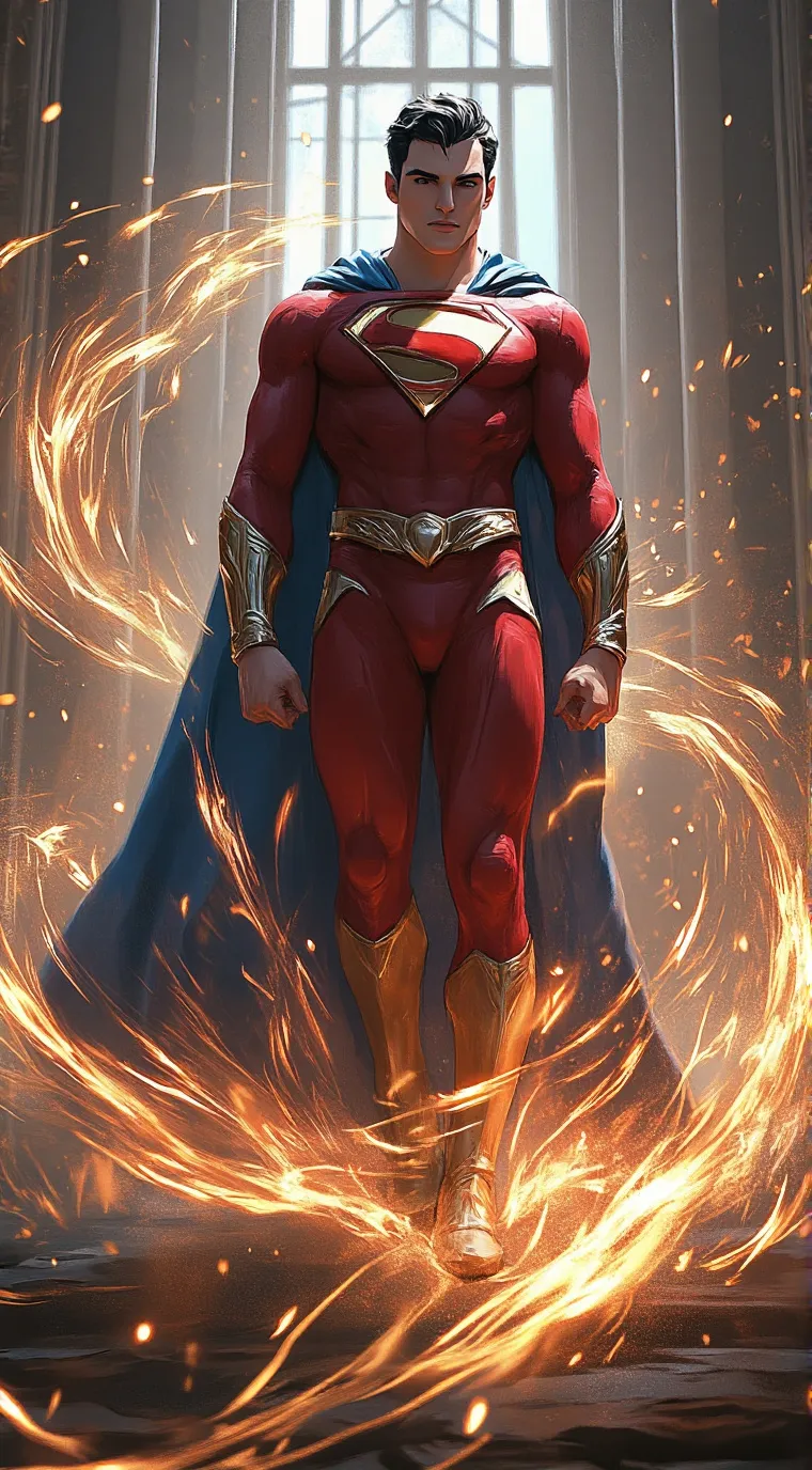 ai character: superman  background