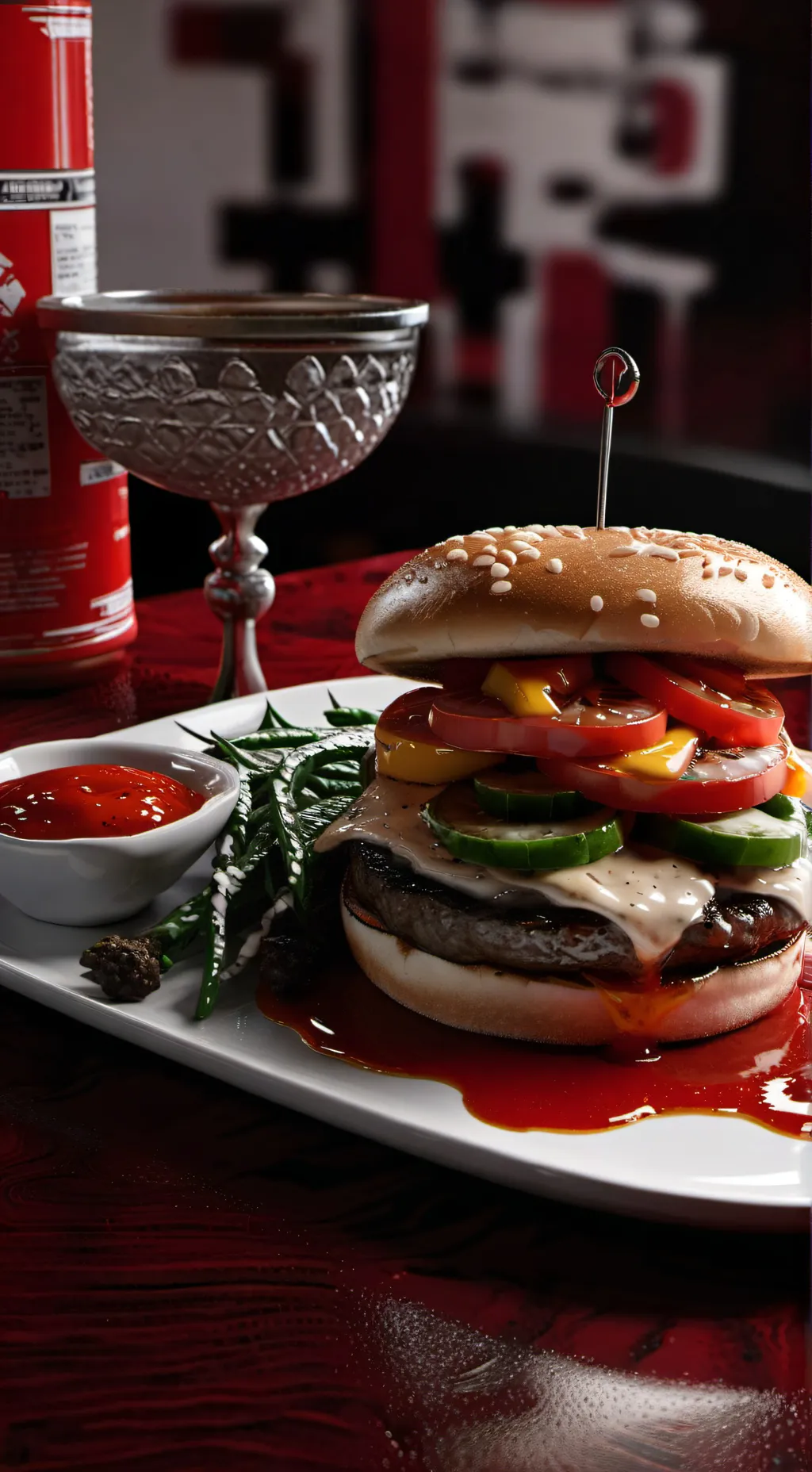 ai character: 🍔Бургер🍔 background