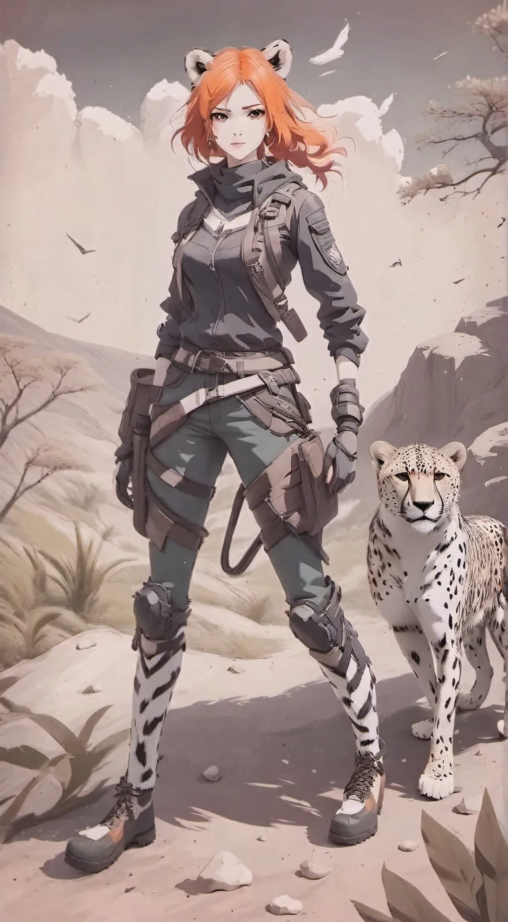 ai character: cheetah background