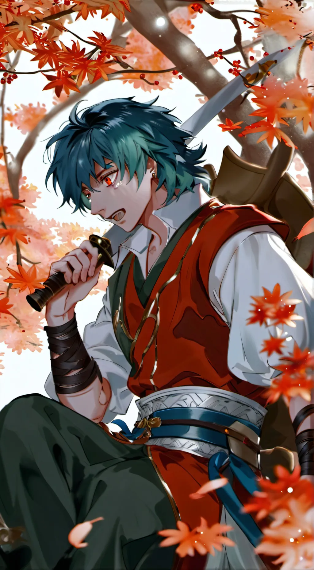 ai character: Mha halloween background