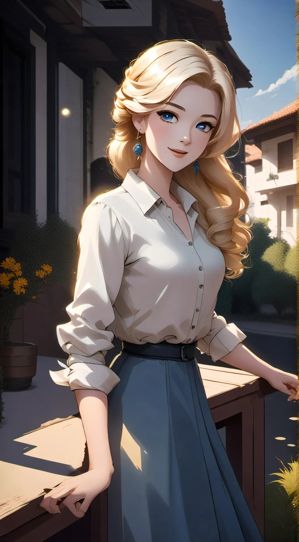 ai character: Amber background