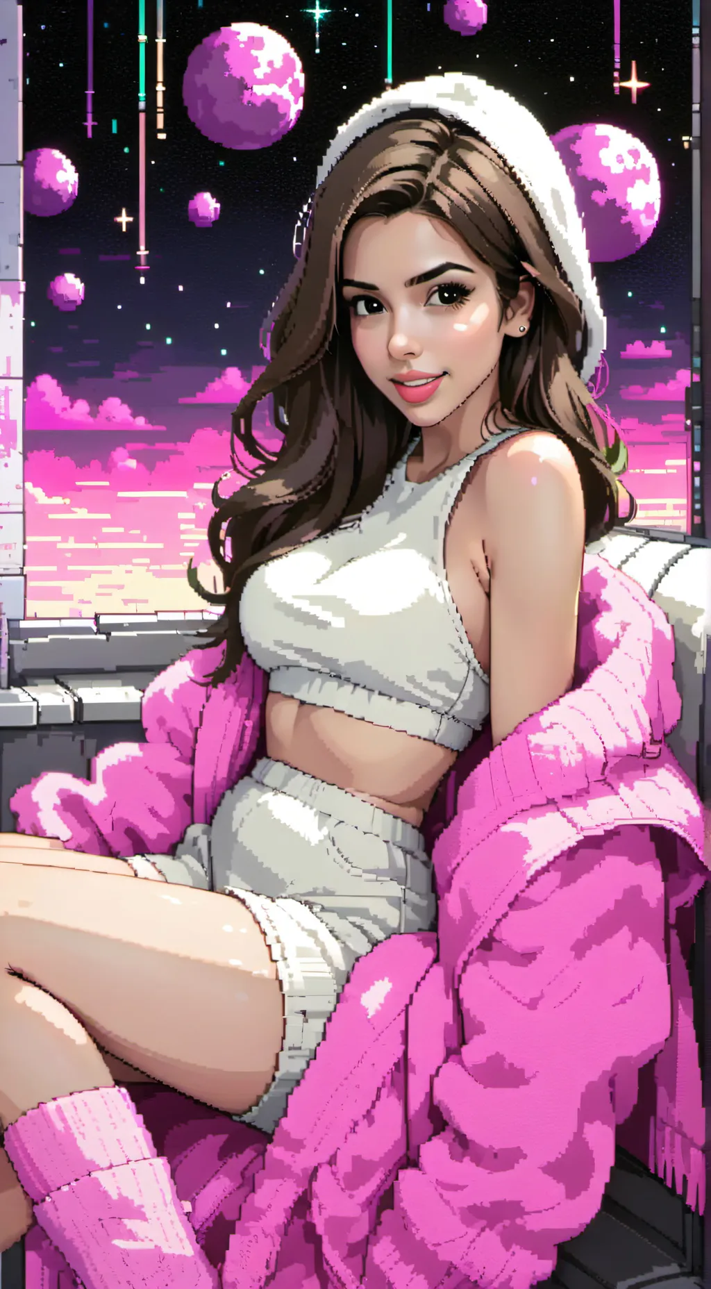 ai character: Pixelgirl background