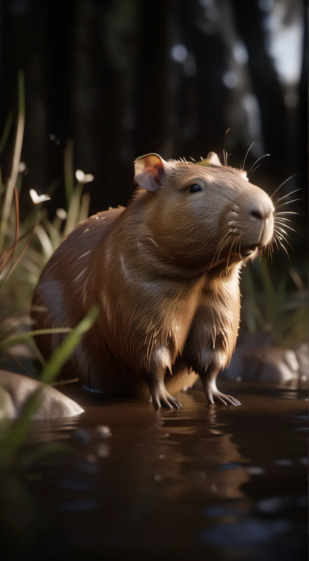 ai character: MHA capybara  background