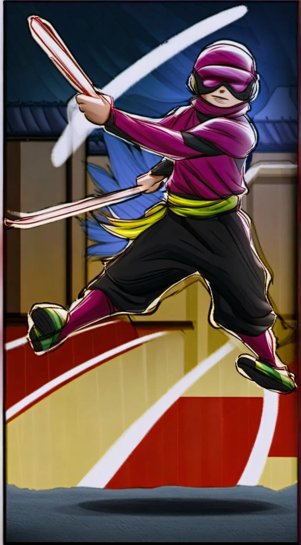 ai character: durple  background