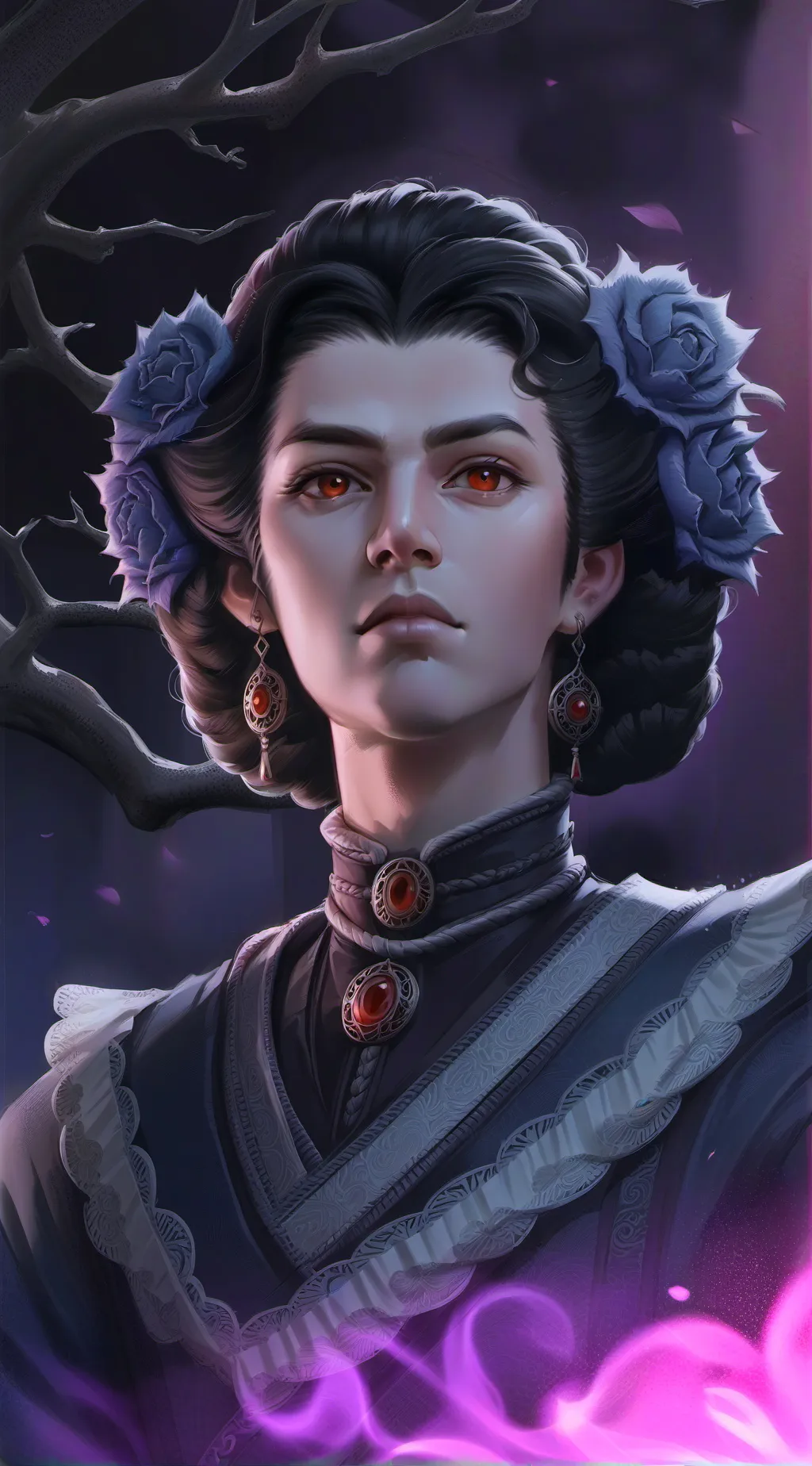 ai character: Lune sanglante background