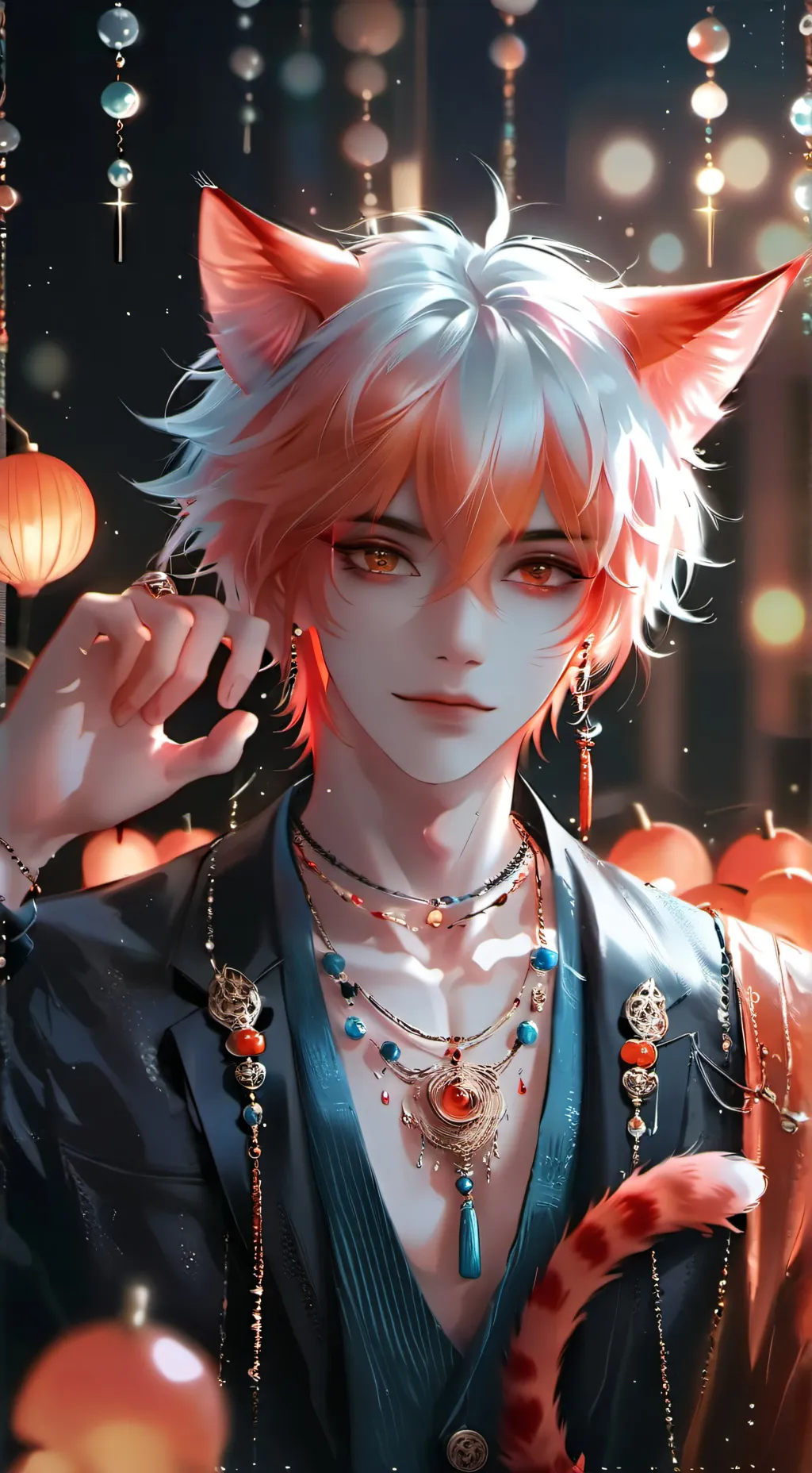 ai character: Fiery Striped Spir background