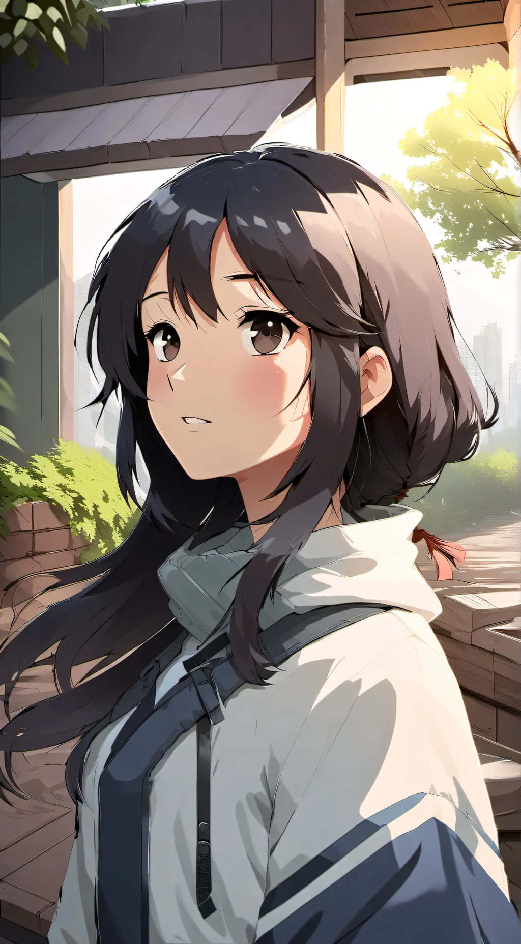 ai character: sky background